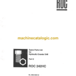 Atlas Copco ROC 242HC Drilling Rig Parts Catalog