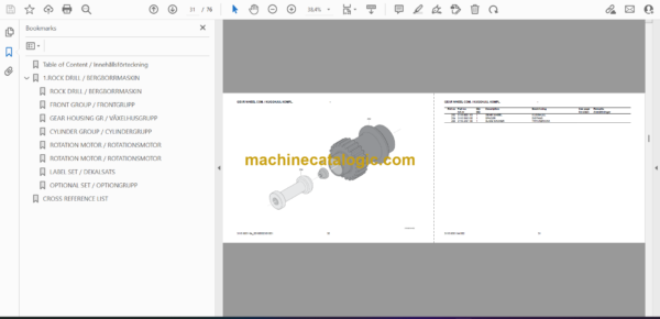 Epiroc COP MD20 Hydraulic Rock Drills Parts Catalog - Image 2