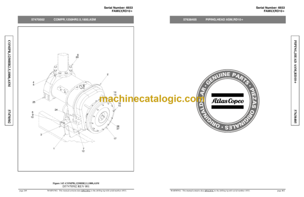 Atlas Copco RD10+ Surface Rock Drill Parts Catalog - Image 4