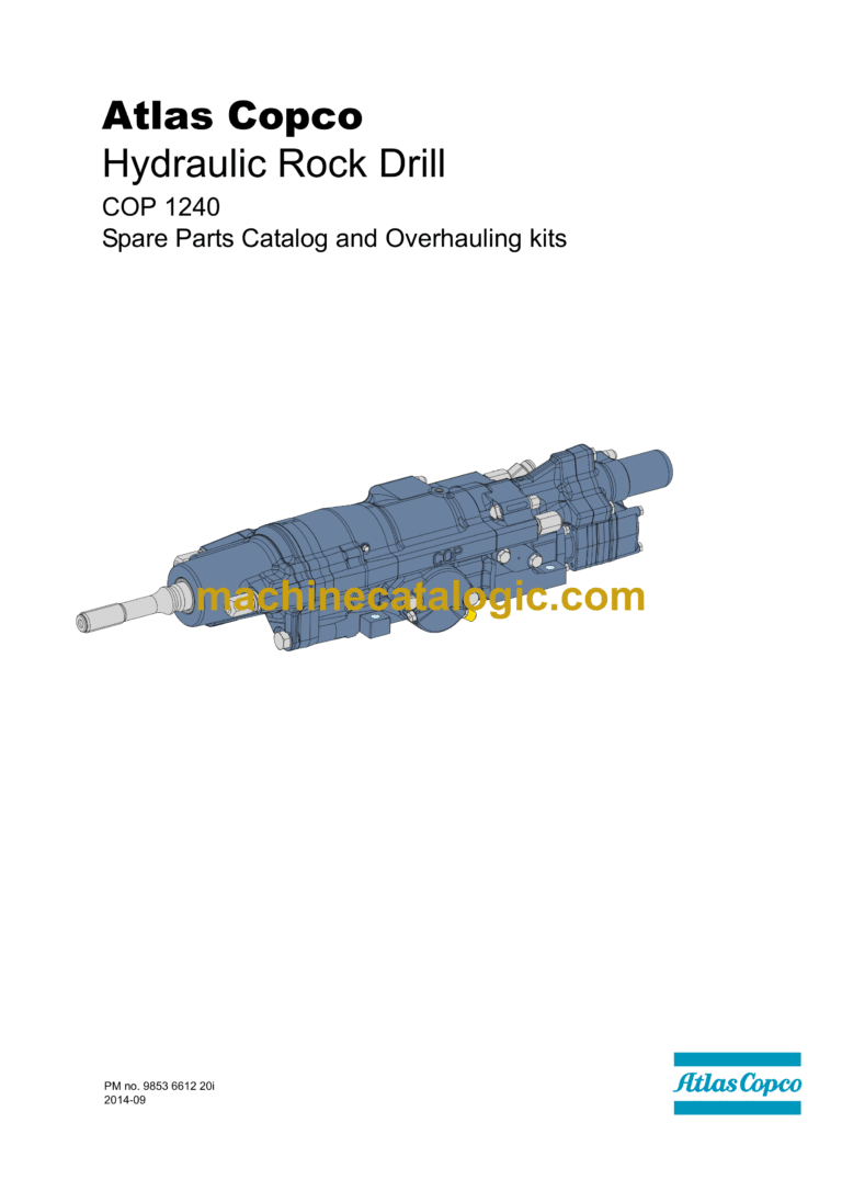 Atlas Copco COP 1240 Hydraulic Rock Drill Parts Catalog