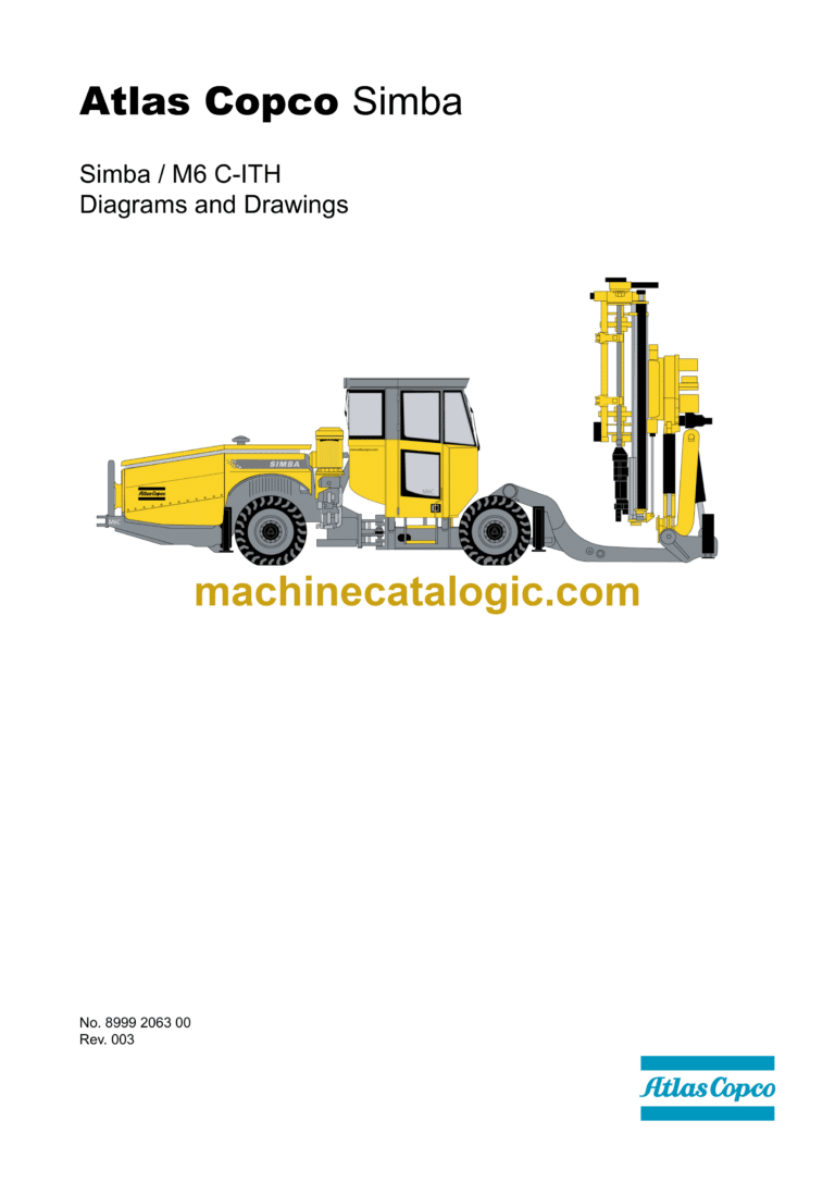 Atlas Copco Simba M6C ITH Diagrams and Drawings Manual