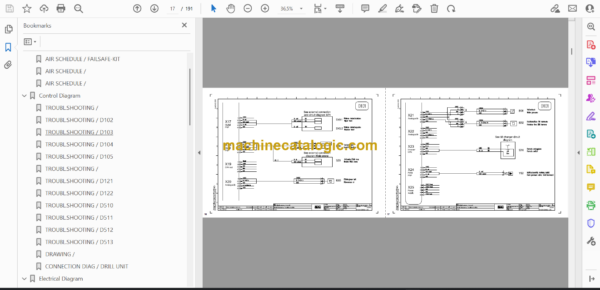 Atlas Copco Simba M6C ITH Diagrams and Drawings Manual - Image 2