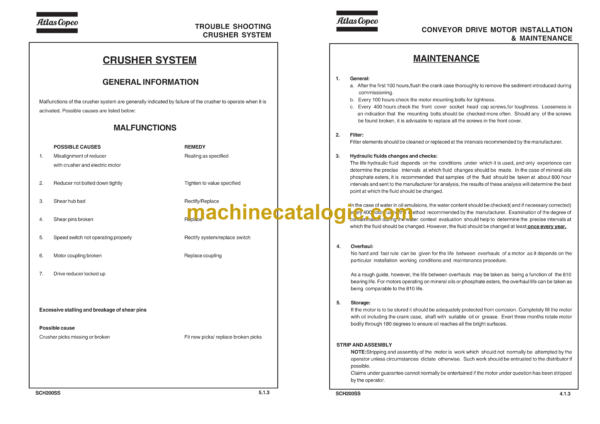 Atlas Copco SCH200SS Operation, Maintenance and Parts Catalog - Image 3