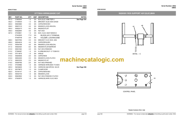 Atlas Copco DM45 Rotary Blast Hole Rigs Parts Catalog - Image 3
