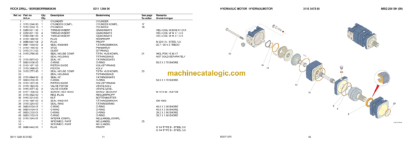 Atlas Copco COP 1240 Hydraulic Rock Drill Parts Catalog - Image 3