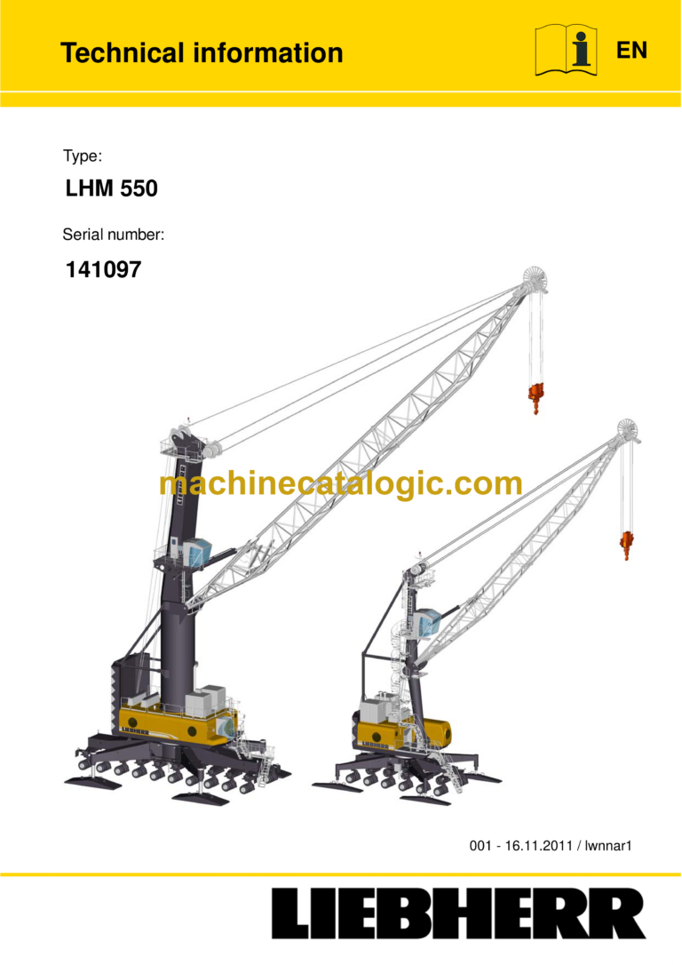Liebherr LHM 550 Mobile Harbour Crane Technical Information (141097)