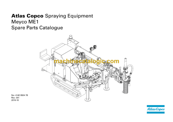 Atlas Copco Meyco ME1 Parts Catalog