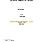 Liebherr LHM 100 Mobile Harbour Crane Operation & Maintenance Manual (140143)