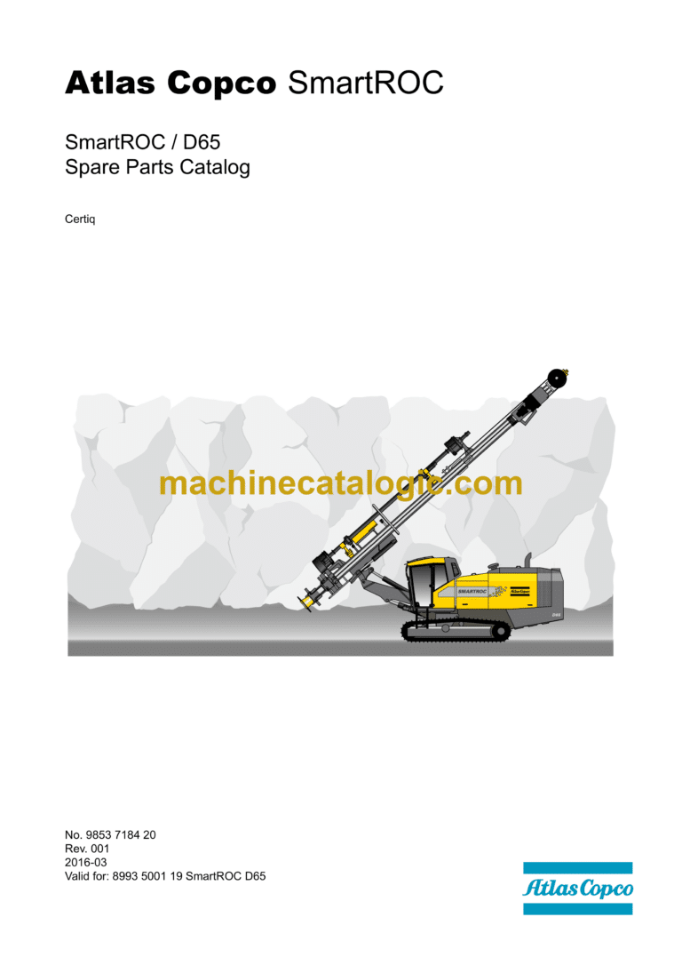 Atlas Copco SmartROC D65 Certiq Parts Catalog