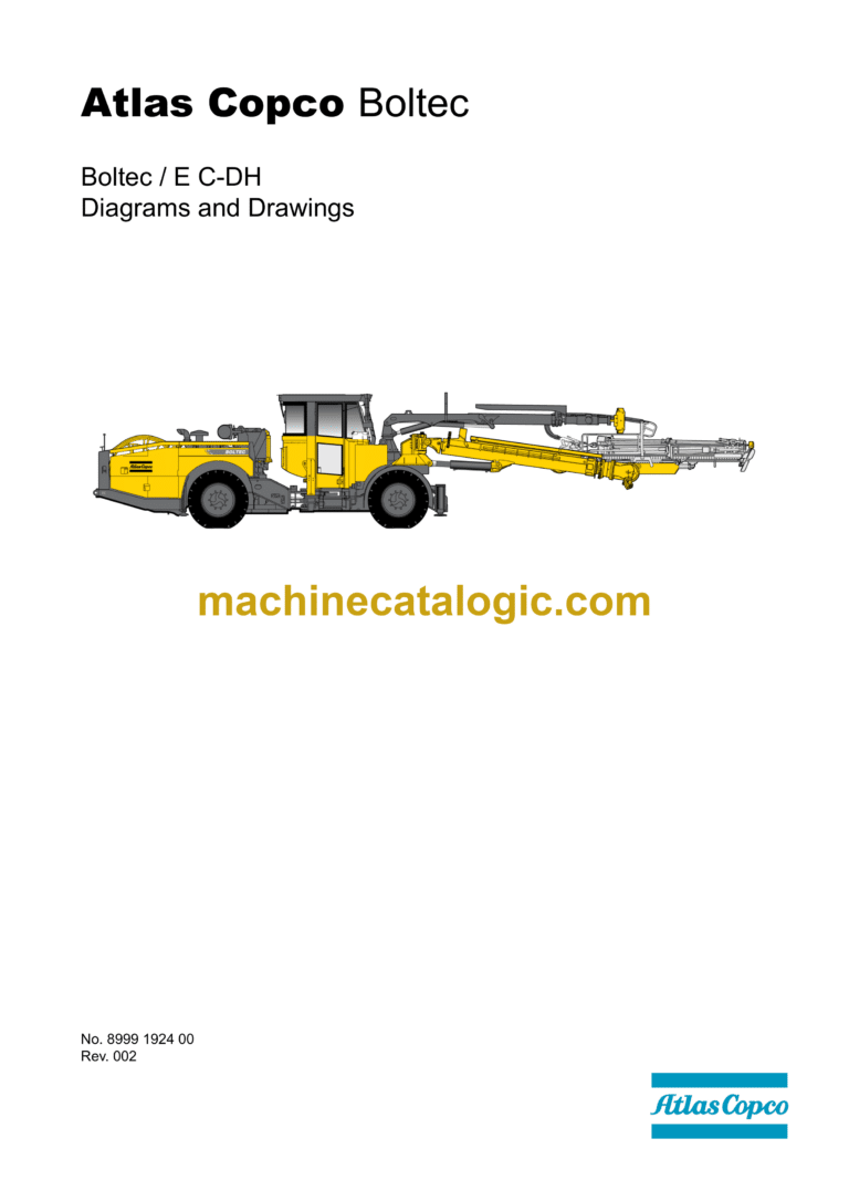 Atlas Copco Boltec E C-DH Diagrams and Drawings Manual