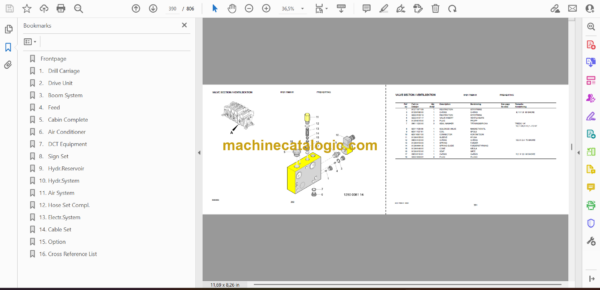Atlas Copco Roc F9 CR Drilling Rig Parts Catalog - Image 2