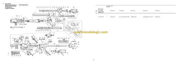 Atlas Copco COP 2250CR, 2250CRL Hydraulic Rock Drill Parts Catalog - Image 4