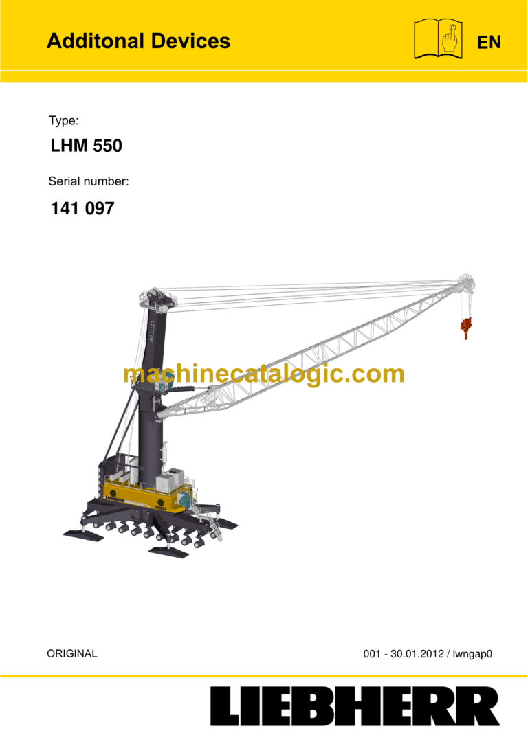 Liebherr LHM 550 Mobile Harbour Crane Additional Devices Manual (141097)