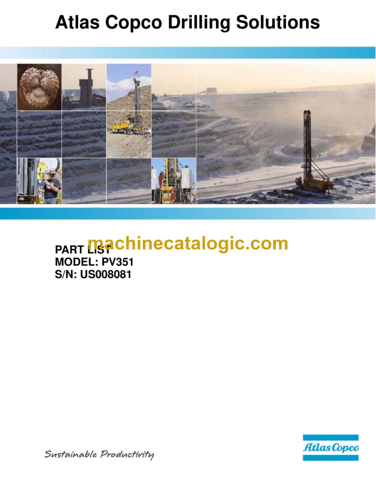 Atlas Copco PV351 Pit Viper Parts Catalog