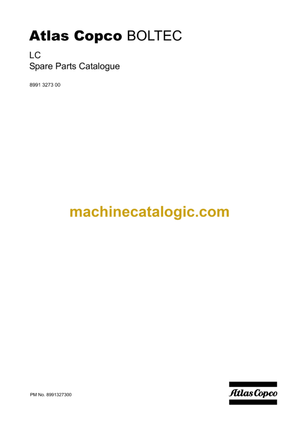 Atlas Copco Boltec LC Parts Catalog