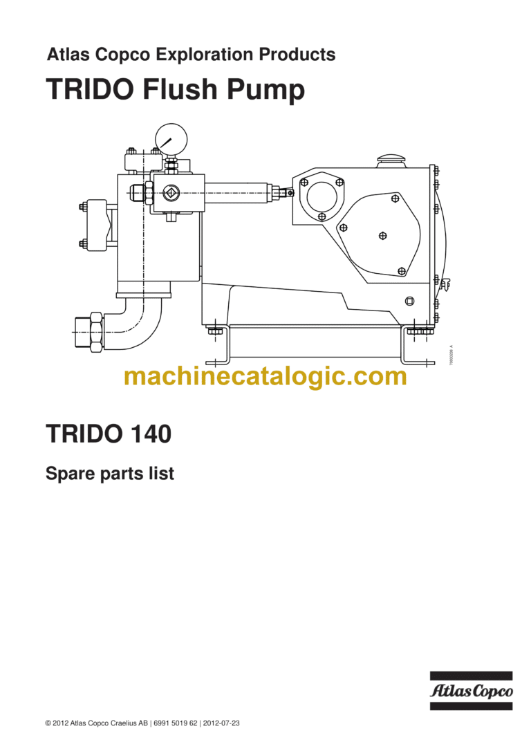Atlas Copco Trido 140 Flush Pump Parts Catalog