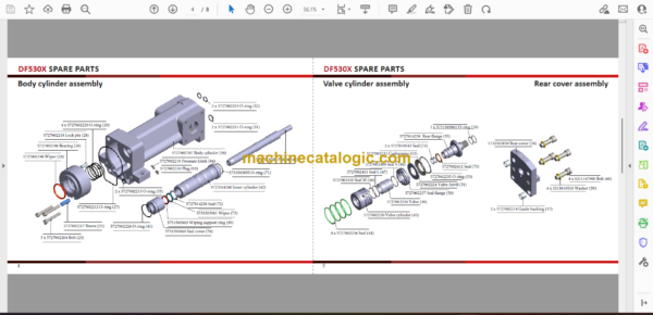 Atlas Copco DF530X Hydraulic Rock Drill Parts Catalog - Image 4