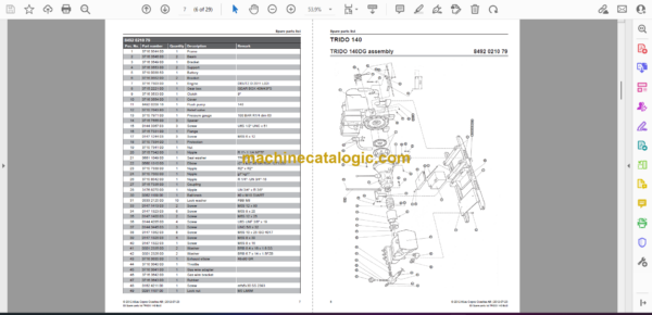 Atlas Copco Trido 140 Flush Pump Parts Catalog - Image 2