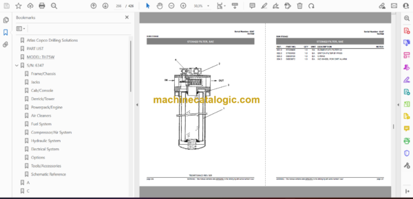Atlas Copco TH75W Water Well Drills Parts Catalog - Image 2