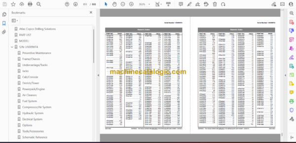Atlas Copco us009074 Parts Catalog - Image 2