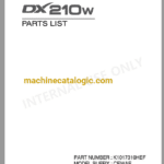 Doosan DX210W Tier 3 Excavator Parts Manual