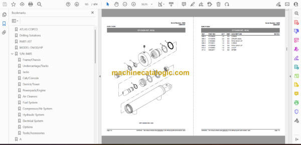 Atlas Copco DM30 HP Rotary Blast Hole Rigs Parts Catalog - Image 2