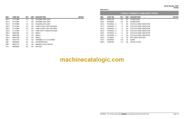 Atlas Copco TH75W Water Well Drills Parts Catalog - Image 4