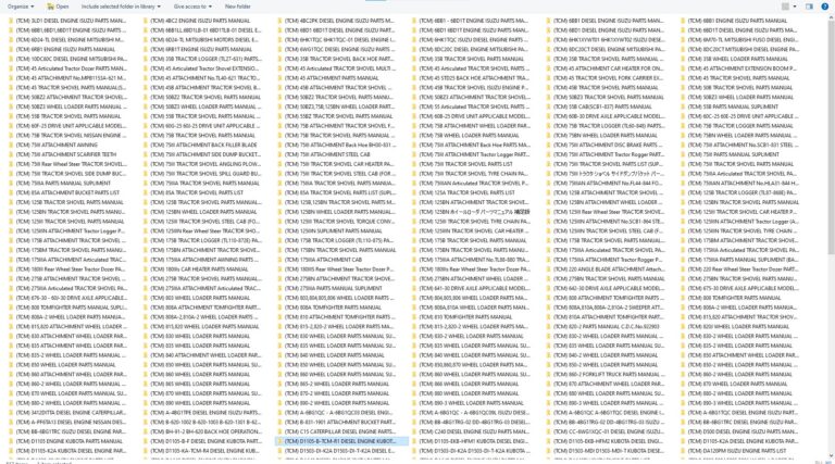 TCM Tractor, Shovel, Wheel Loader & Carrier Parts Manual (Full DVD) [PDF]