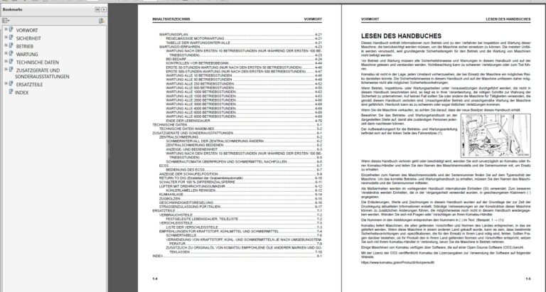 Komatsu WA80M-8E0 RADLADER Bedienungs