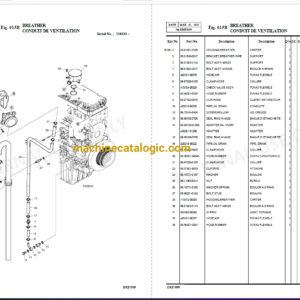 Doosan DX210W Tier 3 Excavator Parts Manual