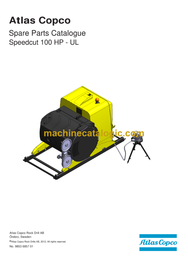 Atlas Copco Speedcut 100 HP-UL Parts Catalog