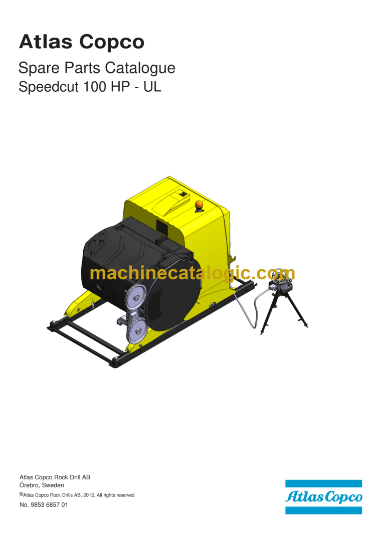 Atlas Copco Speedcut 100 HP-UL Parts Catalog