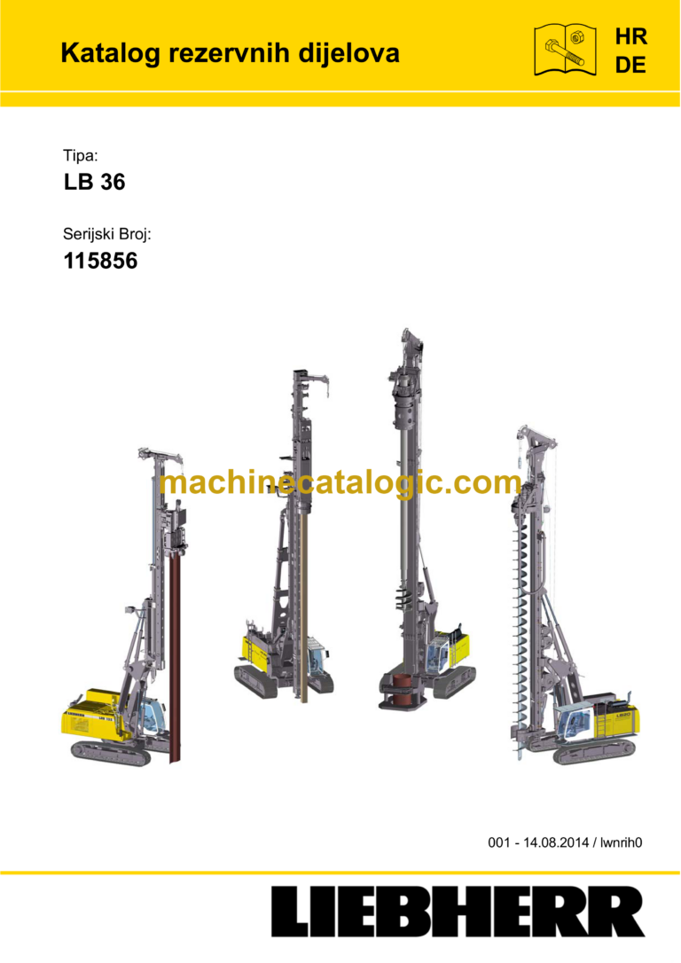 Liebherr LB36 Drilling Rig Katalog Rezervnih Dijelova (HR_DE-115856)