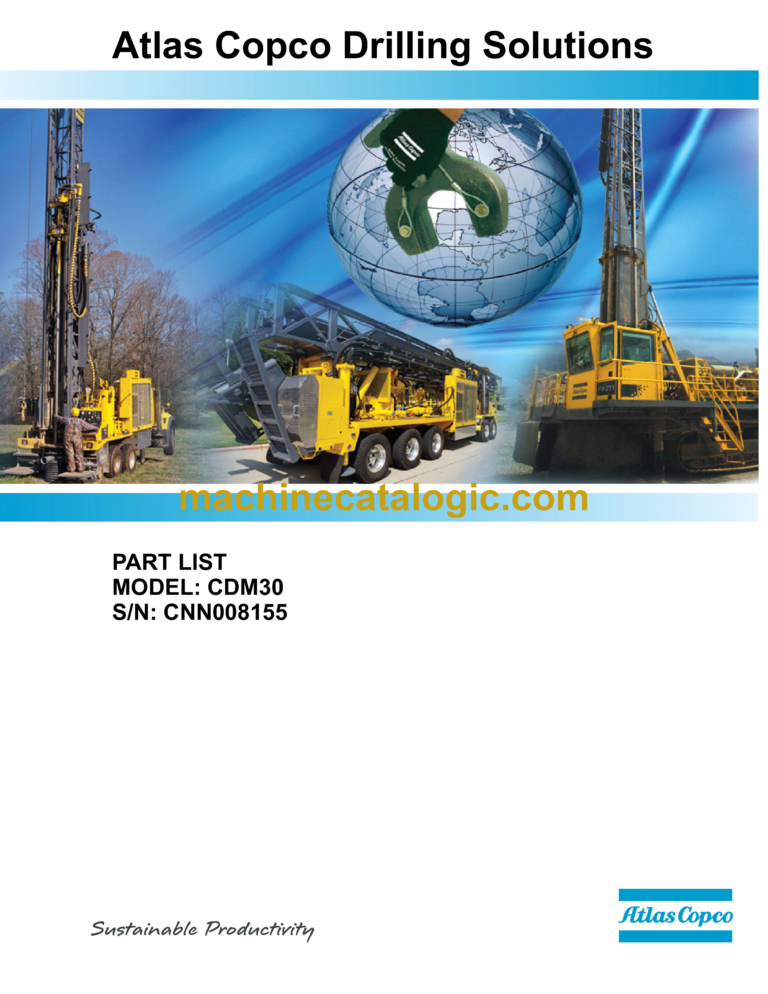 Atlas Copco CDM30 Drill Rig Parts Catalog