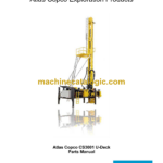 Atlas Copco Christensen CS3001 U-Deck Parts Catalog