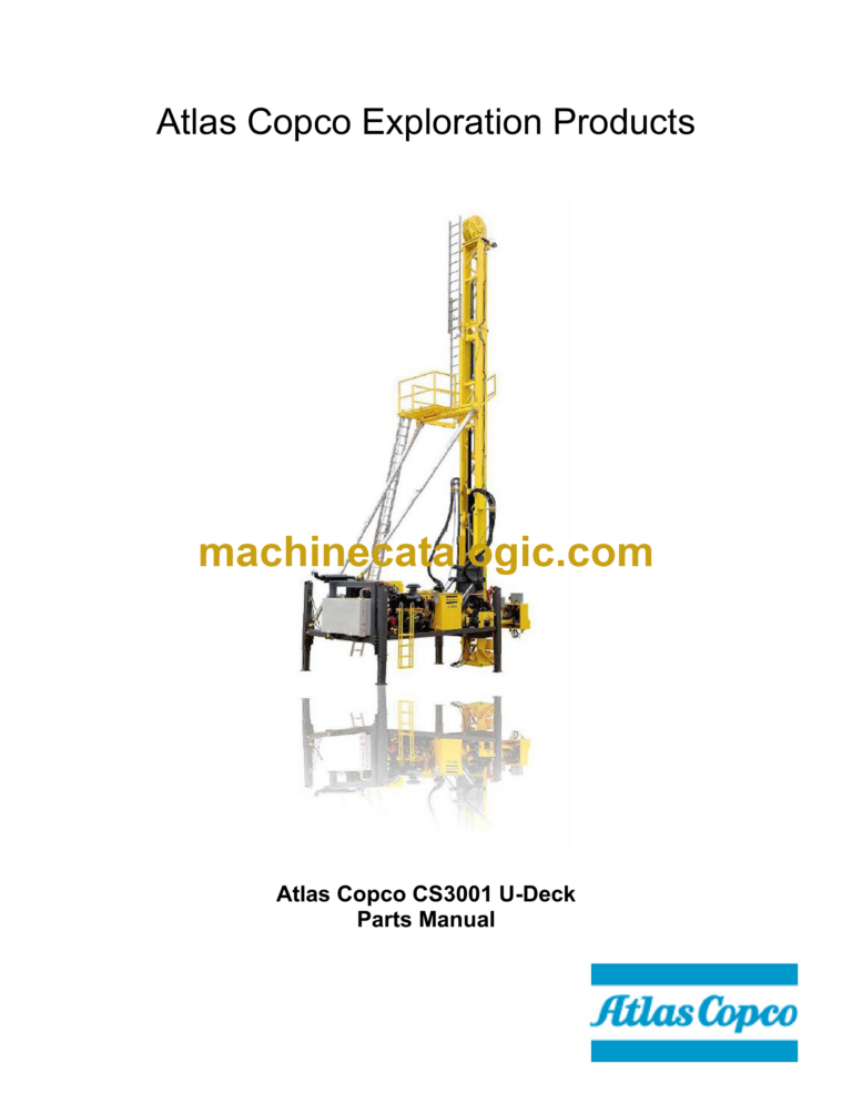Atlas Copco Christensen CS3001 U-Deck Parts Catalog