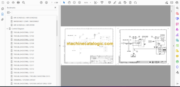 Atlas Copco Simba E7C Diagrams and Drawings Manual - Image 2