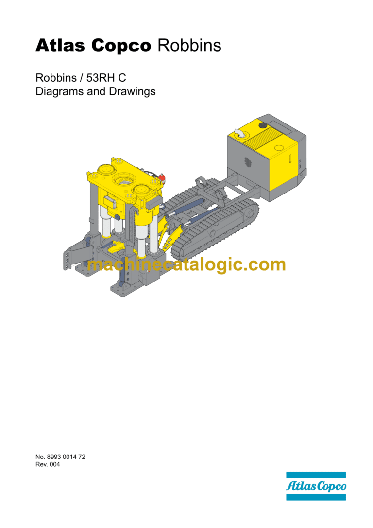 Atlas Copco Robbins 53RHC Diagrams and Drawings Manual