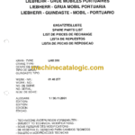 Liebherr LHM 320 Mobile Harbour Crane Spare Parts List