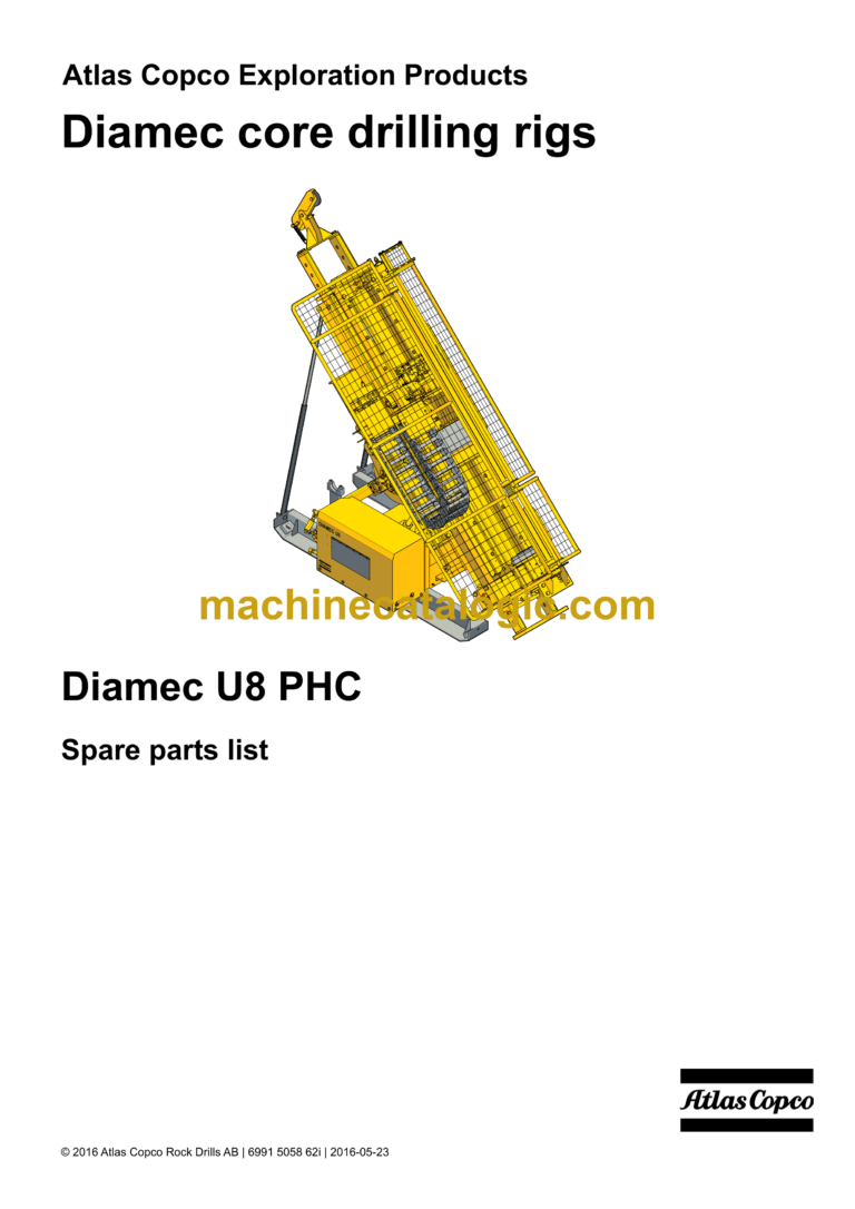 Atlas Copco Diamec U8 PHC Parts Catalog