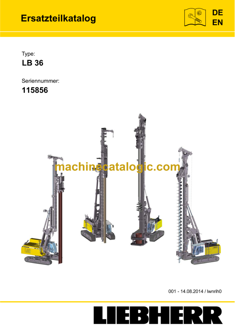 Liebherr LB36 Drilling Rig Ersatzteilkatalog (DE_EN-115856)