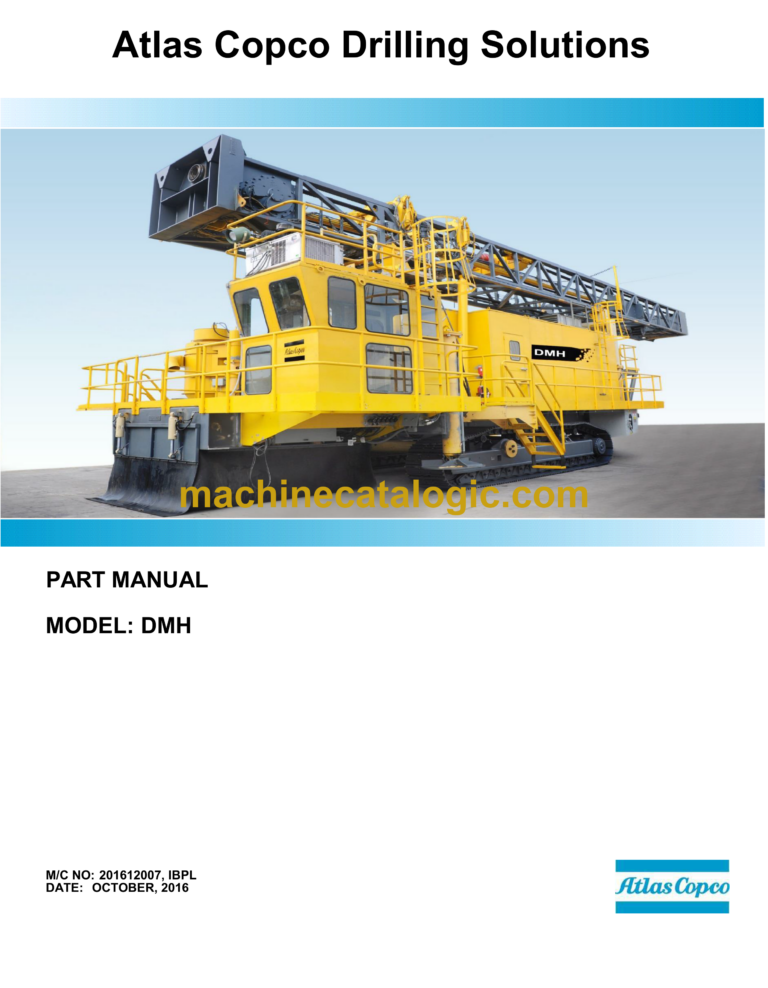 Atlas Copco DMH Blast Hole Drill Parts Catalog