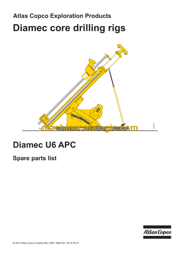 Atlas Copco Diamec U6 APC Parts Catalog