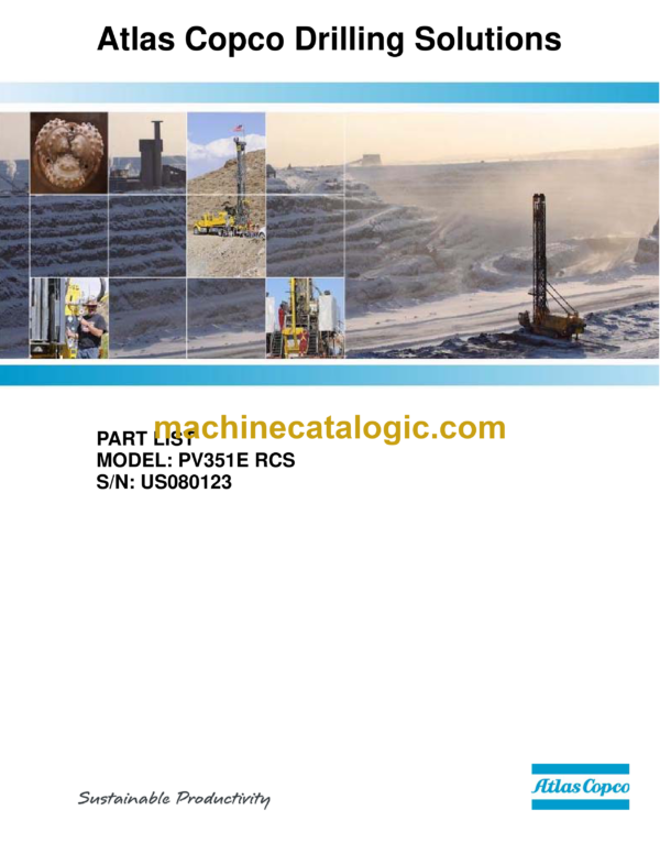 Atlas Copco PV351E RCS Pit Viper Parts Catalog