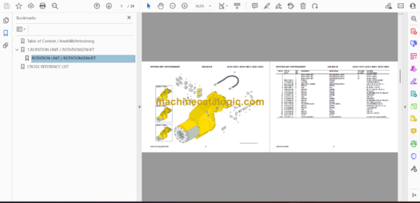 Atlas Copco U6 B-H 110cc U6, U8 B-H 160cc Diamec Rotation Units Parts Catalog - Image 2