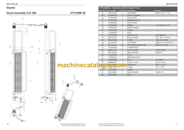 Atlas Copco Diamec U6 APC Parts Catalog - Image 4