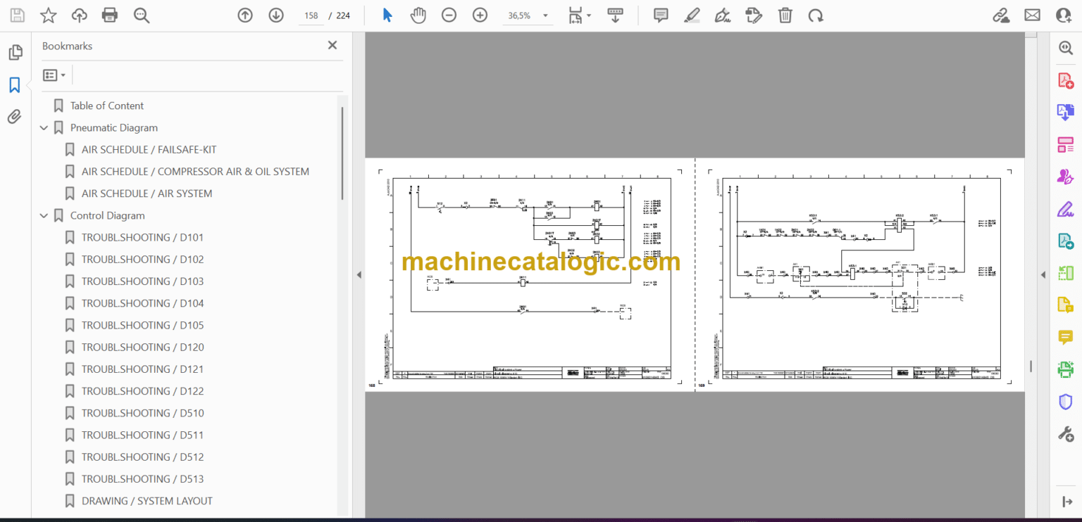 Atlas Copco Simba E7C ITH Diagrams and Drawings Manual – Machine Catalogic