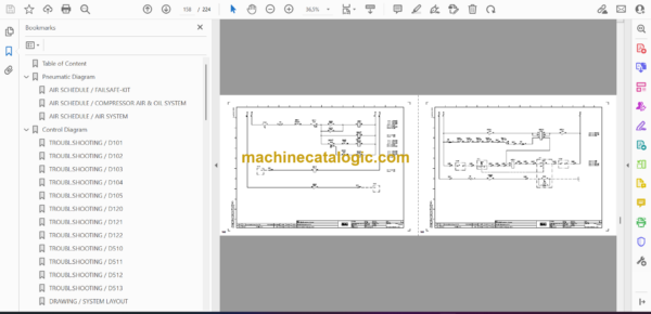Atlas Copco Simba E7C ITH Diagrams and Drawings Manual - Image 2