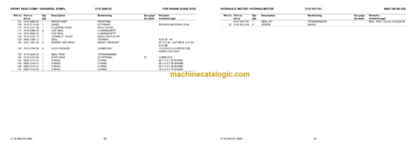 Atlas Copco COP 1838ME Version E Hydraulic Rock Drill Parts Catalog - Image 3
