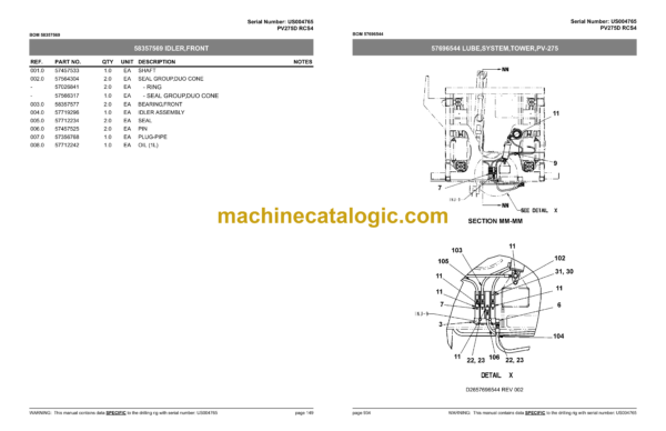 Atlas Copco PV275D RCS4 Pit Viper Parts Catalog - Image 4
